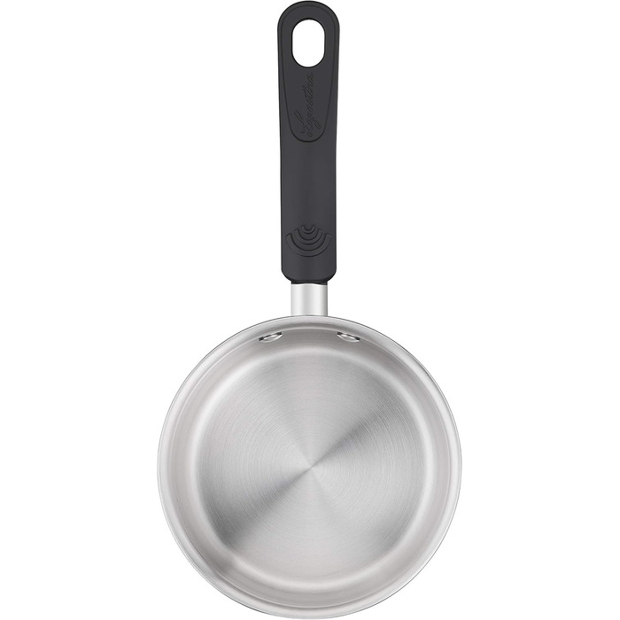 Каструля для супу Lagostina Pratica з довгою ручкою, сіра, 14 см, нержавіюча сталь (індукційна)
