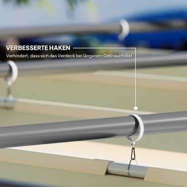 3x3 м Пергола для саду зі знімним дахом, павільйон, навіс для затінку, UPF30+, бежевий