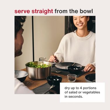 Салатниця Zyliss Easy Spin 6л з мотузковим приводом, AquaVent™ та кнопкою Stop (сіра)