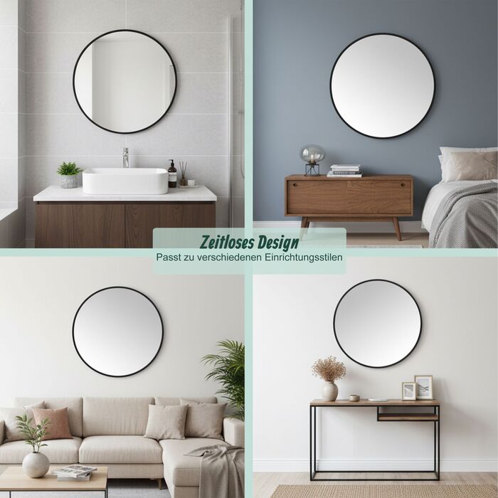 Дзеркало Relaxdays кругле