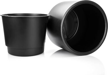 Великий квітковий горщик BigDean, anthracite, ø 58 см з знімним внутрішнім горщиком - стійкий до погодних умов, з міцного пластику, для дому та саду