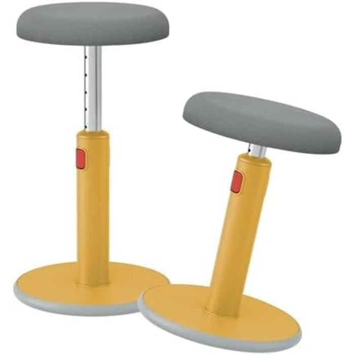 Табурет Leitz Active Sit-Stand, ергономічний, регулюється по висоті, Ergo Cosy, сірий, 65180089, теплий жовтий