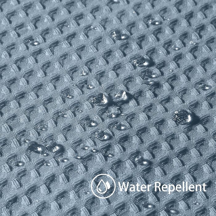 Шторка для душу з льону з металевими кільцями, сіра, 182 x 214 см. Тканинна шторка для ванни, водовідштовхувальна, антигрибкова, для ванної кімнати