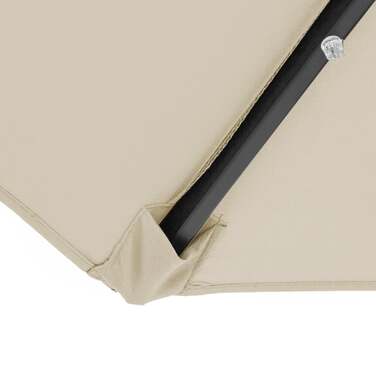 Світлодіодна сонячна парасолька Miami Beige Alu Ø270 см із захистом від ультрафіолету 80+