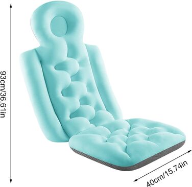 Подушка для ванни, м'яка та приємна на дотик, килимок для ванни, подушка для тіла, товста підкладка, килимок для тіла, еластична (Блакитна)