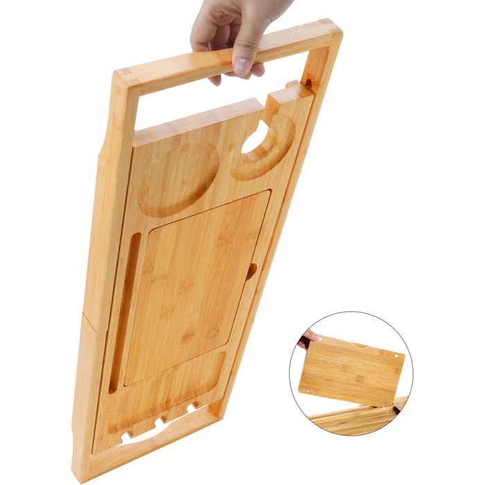 Підставка для ванни Utoplike з бамбука - органайзер для ванни з регульованою шириною (63-95 см)