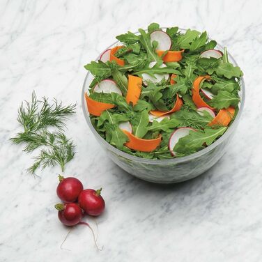 OXO Good Grips Салатниця-віджимник з ситом та кришкою, зелена – для сушіння салату