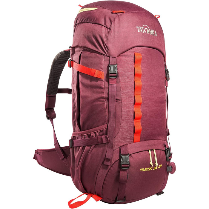 Трекінговий рюкзак Tatonka Yukon JR 32 - Туристичний рюкзак для підлітків - З регульованою системою спинки - Виготовлений з перероблених матеріалів - 32 iter Voumen (L, Bordeaux Red)