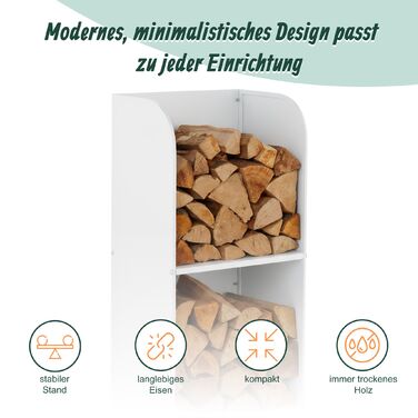 Стильна полиця для дров Relaxdays з двома відділеннями