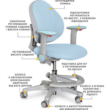 Дитяче крісло Evo-kids Mio KBL (арт.Y-407 KBL)