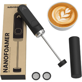Subminimal Hand Milchschäumer NanoFoamer V2: для капучино, лате та гарячого шоколаду | Ручний електричний спінювач молока