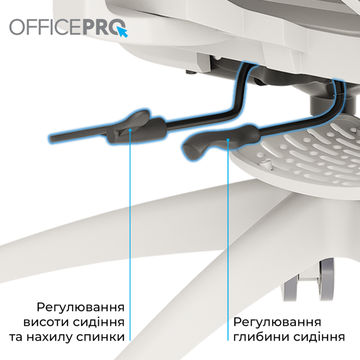 Крісло офісне OfficePro Skyline OC750-W-LG-LG