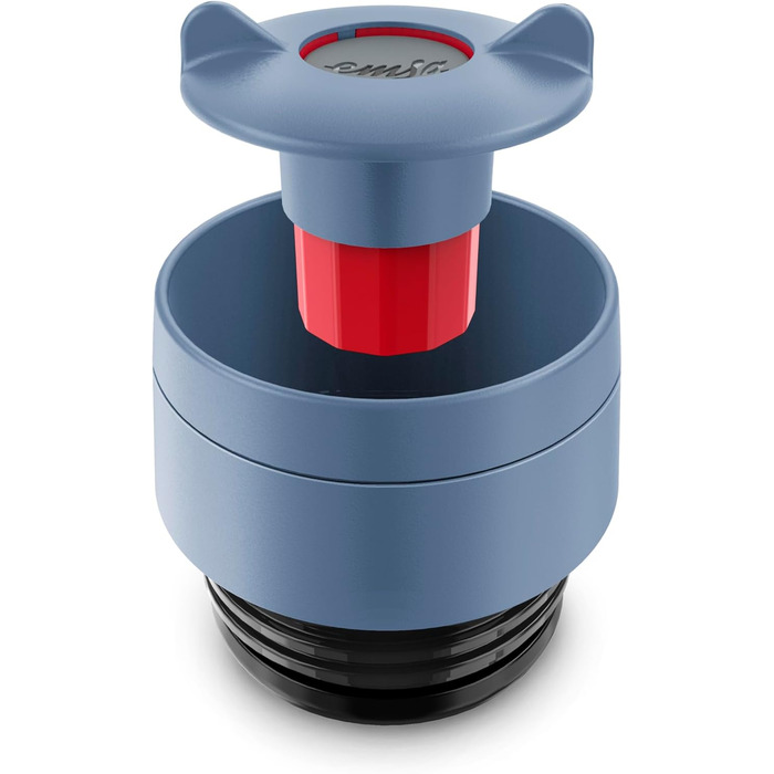 Термокружка Emsa N20210 Travel Mug Classic Isolierbecher, 0.36 л, нержавіюча сталь, 4 год гаряче, 8 год холодне, герметична, для миття в посудомийній машині, 360° клапан, синій