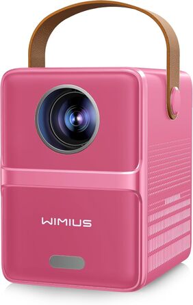 Портативний проєктор Mini Beamer 4K з WiFi 6, Bluetooth, Dolby Audio та підтримкою Netflix. Компактний проєктор з автофокусом, вертикальною корекцією трапеції та інтегрованими додатками (рожевий)