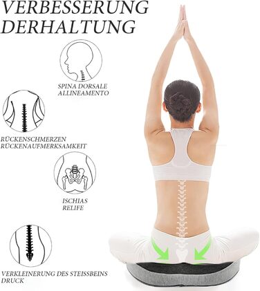 Ортопедична протипролежнева подушка-кільця (донат) від геморою, проблем з простатою, копчиком та ішіасом, сіра