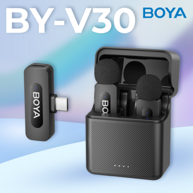 Бездротовий петличний мікрофон BOYA BY-V30 Type-C Black