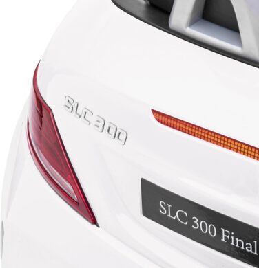 Дитячий електромобіль Mercedes SLC 300 AIYAPLAY 12V з пультом, LED-фарами, ременем безпеки, звуком, для дітей від 3 років, білий