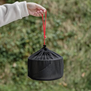 iBasingo 2.9L Титановий похідний казанок Titan з великою ємністю, туристична посудина для приготування їжі, легкий набір для кемпінгу, посуд для приготування їжі з складною ручкою, кухонні аксесуари для 1-3 осіб Ti2045C