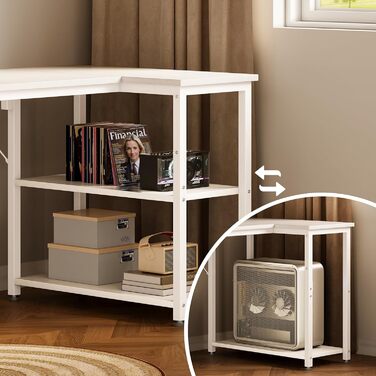 Ігровий стіл Coleshome, кутовий, з обертовим ящиком, 100x70 см, білий