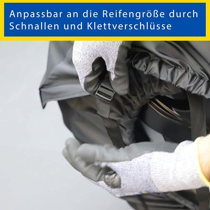 Сумки для шин Goodyear з 600D поліестеру, чорні, водовідштовхувальні, захист від УФ, набір 4 шт.
