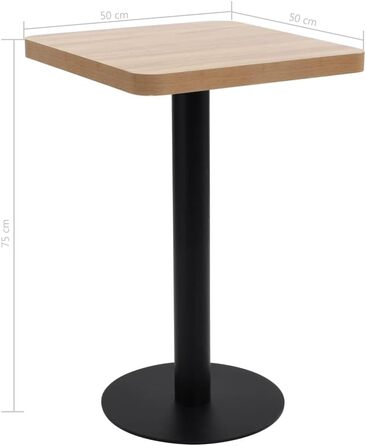 vidaXL Барний стіл для двох осіб, 60x60 см, MDF, Темно-коричневий