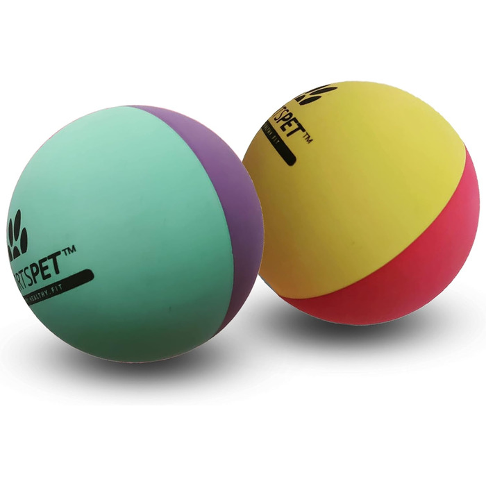М'ячі для собак SPORTSPET Tough Bounce, міцні, довговічні, 65 мм, 4 шт. и