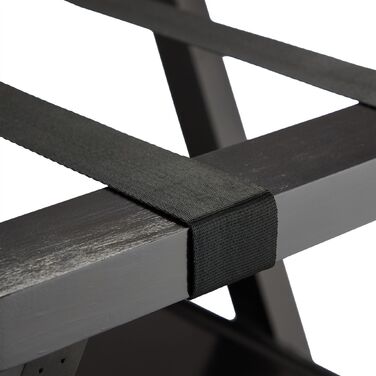 Підставка для валізи Relaxdays чорного кольору з полицею