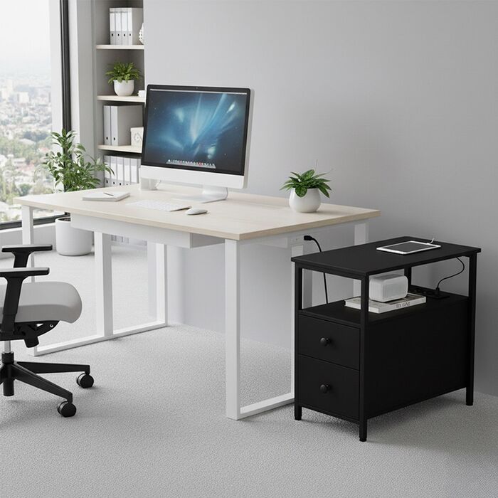 Relaxdays Додатковий столик з розетками