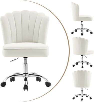 Крісло для офісу Fiximaster Homeoffice, крісло для робочого місця, обертове, регульоване по висоті, з м'якою оббивкою з велюру, золоті ніжки, до 135 кг, зелений колір