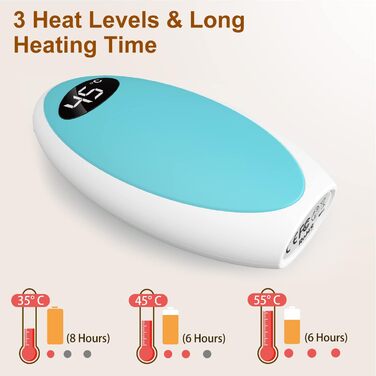 Портативний нагрівач рук Powerbank 5200mAh USB, електричний нагрівач для рук, для кемпінгу, катання на лижах, подарунок (блакитний)