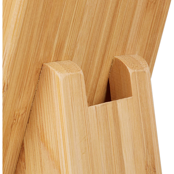 Блок бамбуковий для ножів Relaxday зі вставкою з щетини, кухонний блок на 6 ножів всіх видів, блок з необробленого дерева, натуральний