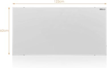 Інфрачервоний обігрівач COSTWAY 700 Вт, електричний настінний обігрівач, конвекторний обігрівач, захист від перегріву, радіатор на 12 м / 80-100 C (122 x 62 x 1,5 см)