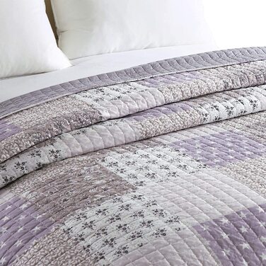 Покривало для ліжка WOLTU 150x200 см фіолетово-біле