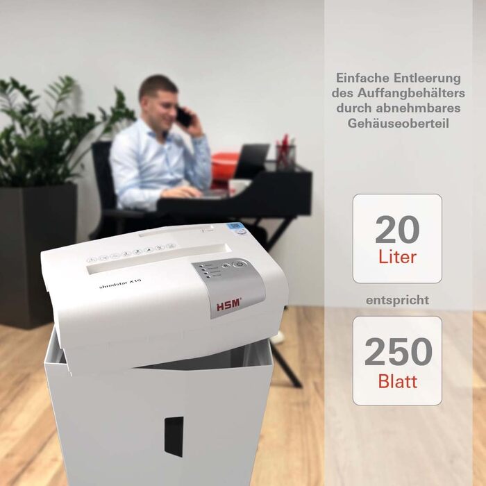 Шредер HSM Shredstar X10: безпечне знищення документів, P-4, 10 аркушів, 4.5x30 мм, для дому та офісу
