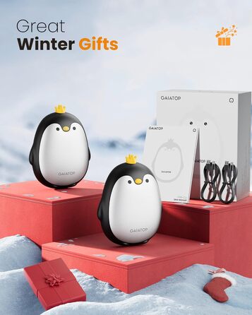 Електричні грілки для рук Gaiatop, 2 шт. з 3 режимами нагріву, магнітні, портативні, багаторазові. Ідеально для кемпінгу, піших прогулянок, полювання. Чудовий подарунок для жінок та чоловіків. Чорний колір.