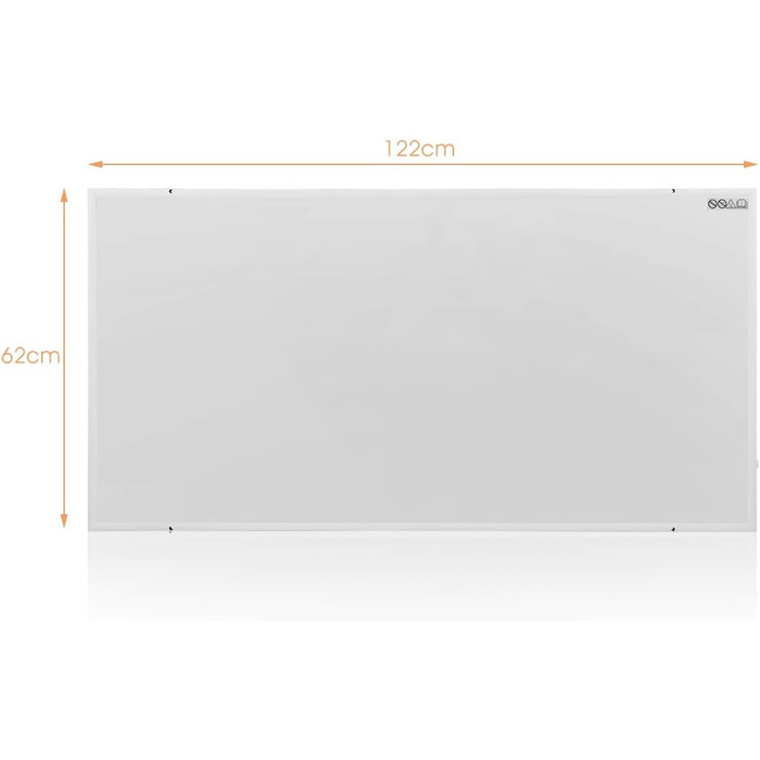 Інфрачервоний обігрівач COSTWAY 700 Вт, електричний настінний обігрівач, конвекторний обігрівач, захист від перегріву, радіатор на 12 м / 80-100 C (122 x 62 x 1,5 см)