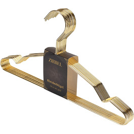 Класичні вішаки для одягу Zirbel металеві 10 шт 41x20 см золотисті