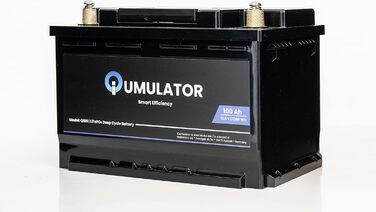 Акумуляторна батарея iQumulator LiFePO4 100Ah 12V 1280Wh з розміром BMS H6R/LN3R DIN, - EQ 160Ah-200Ah AGM/GEL поверхнева батарея для автофургону, човна, кемпінгу або сонячної системи, акумулятор живлення