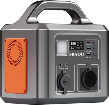 Портативна електростанція SBAOH 600W, 538.7Wh, сонячний генератор з виходом AC/USB, для подорожей, кемпінгу та надзвичайних ситуацій