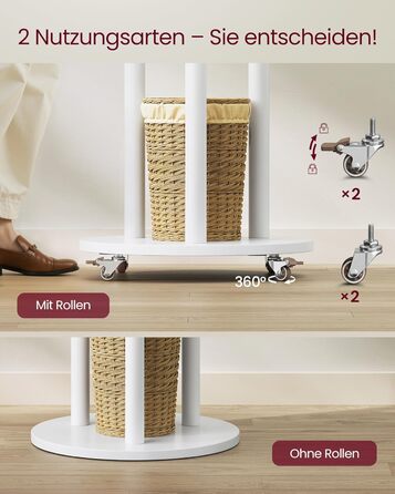 Стійка для одягу VASAGLE з 11 гачками та 3 полицями, набір для передпокою, спальні, вітальні, RCR023B01 (Хмарний білий)