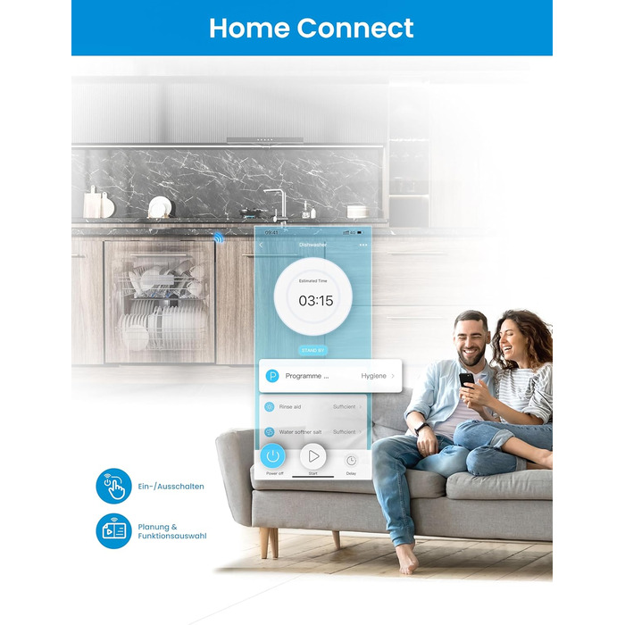 Посудомийна машина Midea SV 5.14K10C, 45 см, 10 комплектів, Inox, з Wi-Fi, 8 програм, 44 дБ, автоматичне відкриття дверцят, таймер затримки 0-24 години