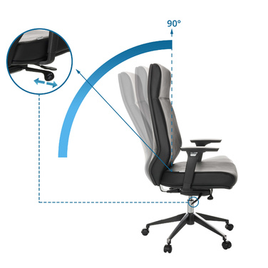 Офісне крісло VITORO ECO Штучна Шкіра Black hjh OFFICE