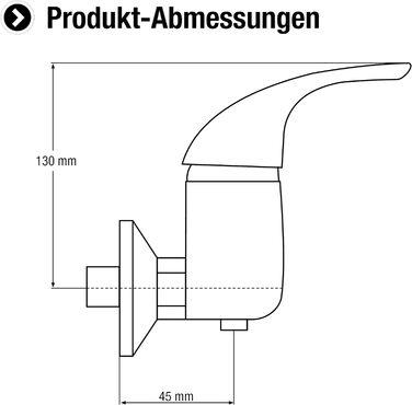 Однорідний змішувач 'Anza' з латунним корпусом – хромований – 1/2 дюйма, для підключення до душу / Змішувач для ванни / Настінний змішувач для ванни – SA932