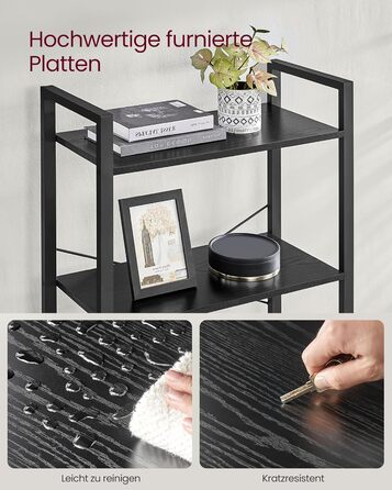 Стелаж VASAGLE з 6 полицями, сталевий каркас, для вітальні, спальні, кабінету, 30 x 80 x 186 см, індустріальний дизайн, вінтажний колір, LLS082B01