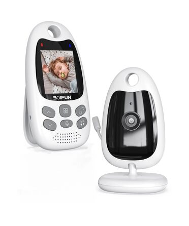 Радіоняня BOIFUN з камерою, відео, нічним баченням, датчиком температури та двостороннім зв'язком - перезаряджувана