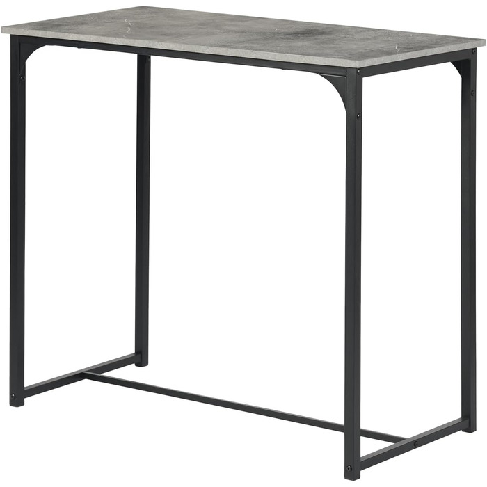 Барний стіл ZZINOKE з комплектом барних стільців, 100x50x90 см, 4 шт., індустріальний стиль, сірий