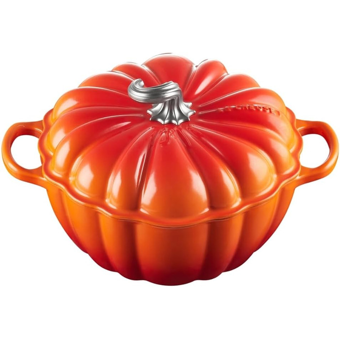 LE CREUSET Cocotte 24 см - кокотниця з емальованого чавуну, оранжевий колір (Vulcanico)