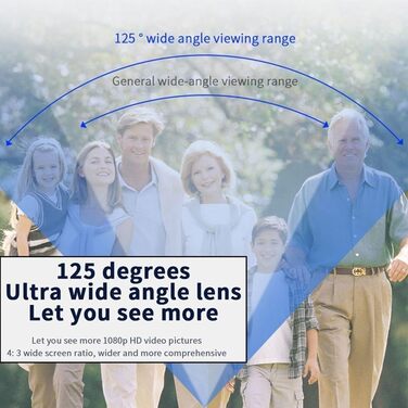 Бездротова відео-дзвінок Smart WiFi з камерою, нічне бачення, двосторонній аудіо, відео в реальному часі