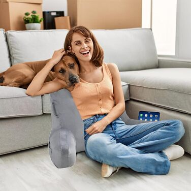 Подушка для читання WUDLEP, велика 78,7 см, знімний валик для шиї, для відпочинку в ліжку або на дивані, подушка для спини для дорослих, для перегляду телевізора/ігор/відпочинку