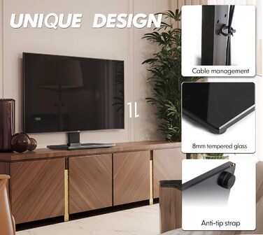 Підставка для телевізора FITUEYES, поворотна, для 19-42'' LCD/LED/OLED/Plasma, плоских і вигнутих, до 45 кг, регулювання висоти, VESA 200x200